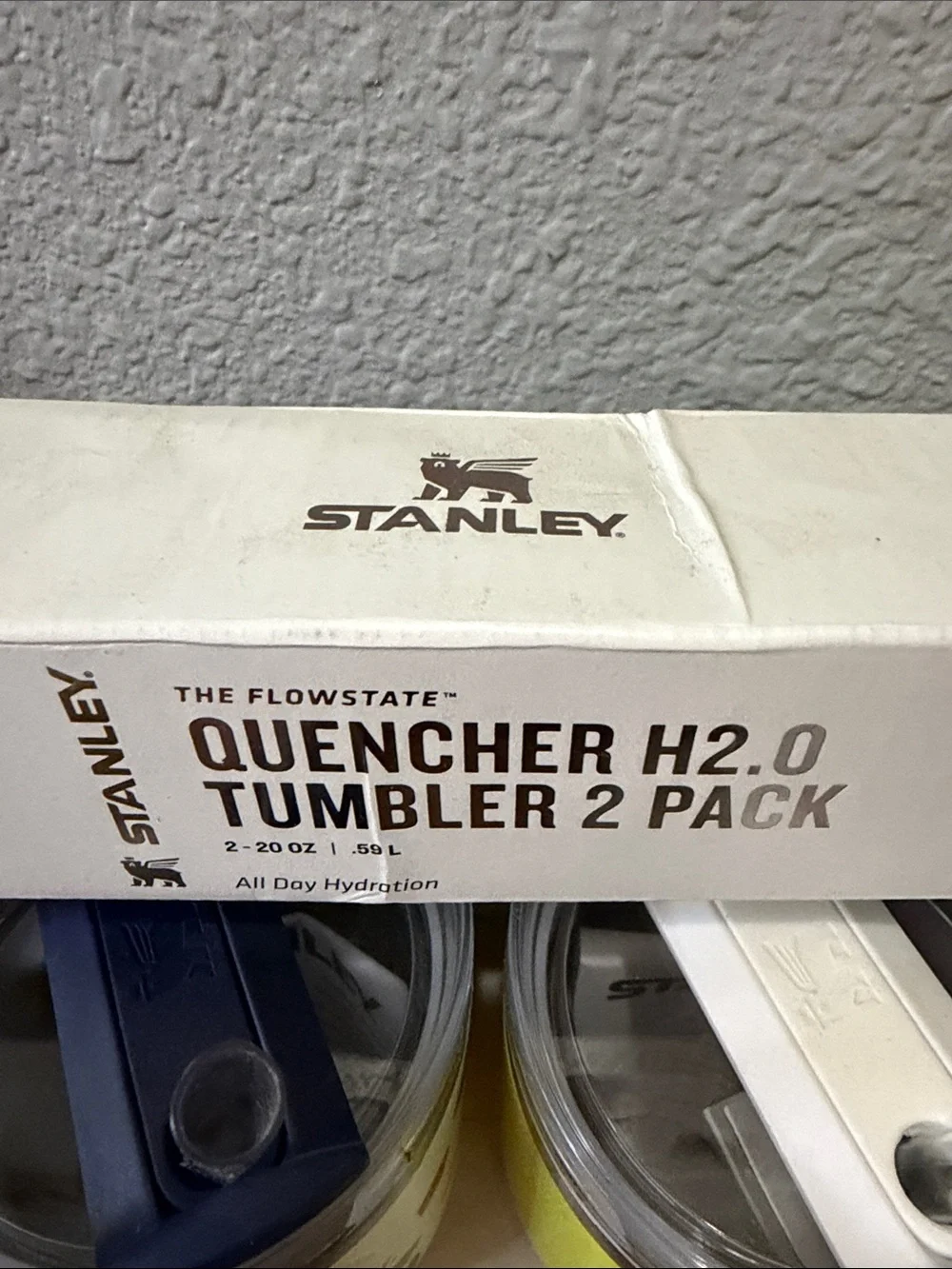 Stanley Quencher H2.0 2-Pack Tumbler Set - White Confetti & Lime 20oz - Picture 2 of 4